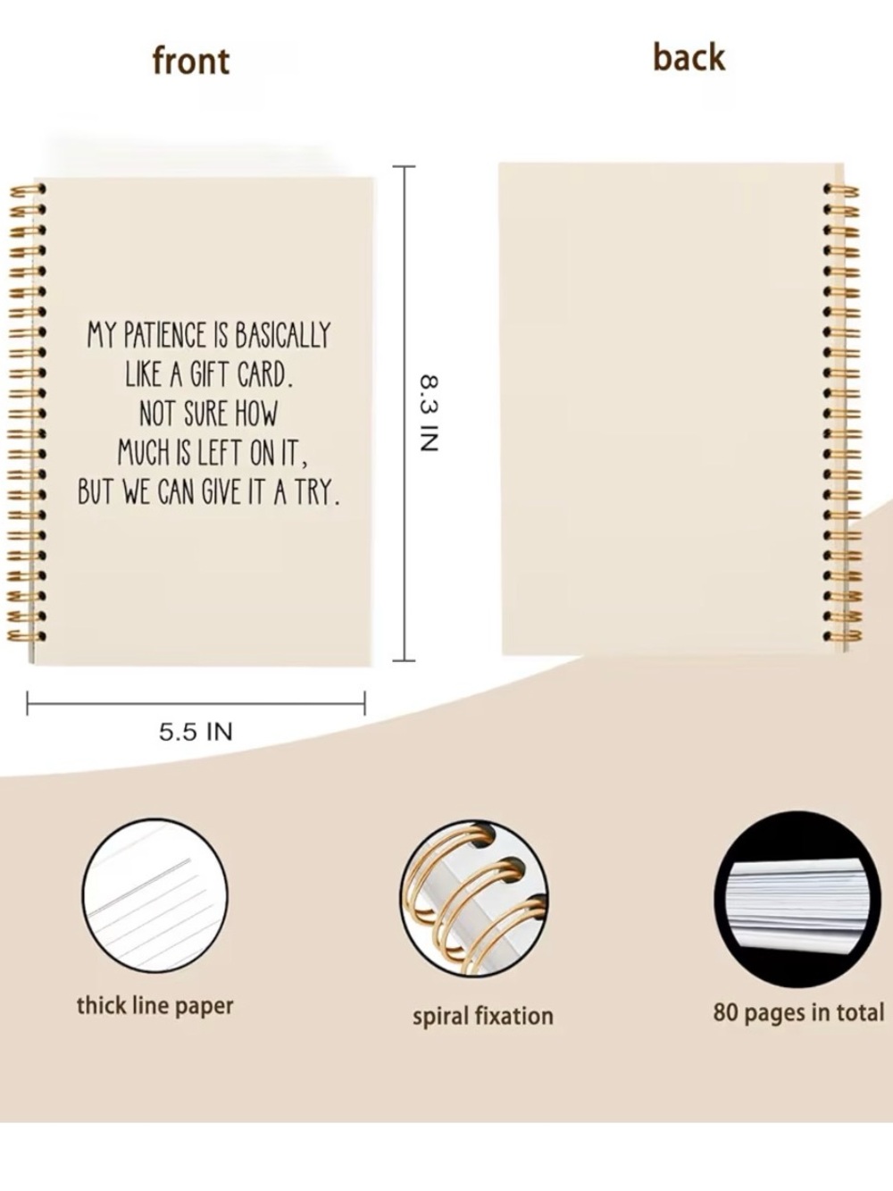 Humorous Notebook NWT - Picture 2 of 2